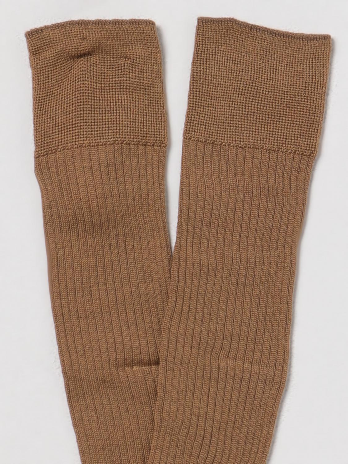 MAX MARA SOCKS: Max Mara socks in wool and silk, Brown - Img 2