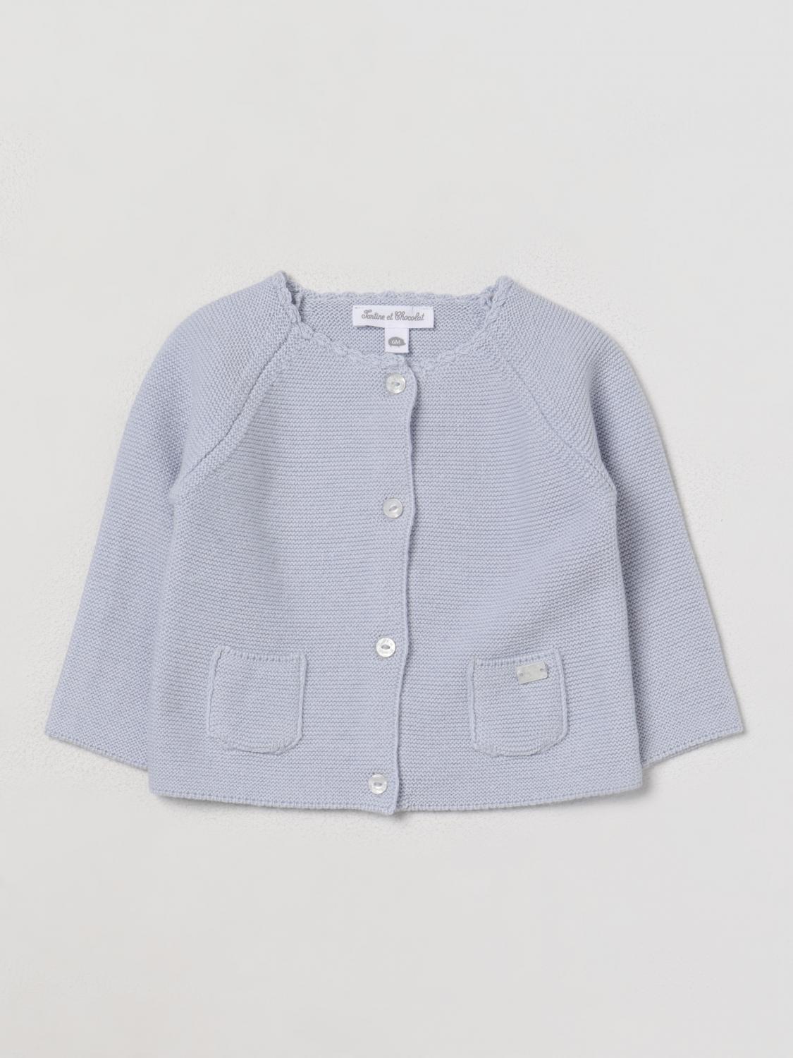 TARTINE ET CHOCOLAT SWEATER: Sweater kids Tartine Et Chocolat, Gnawed Blue - Img 1