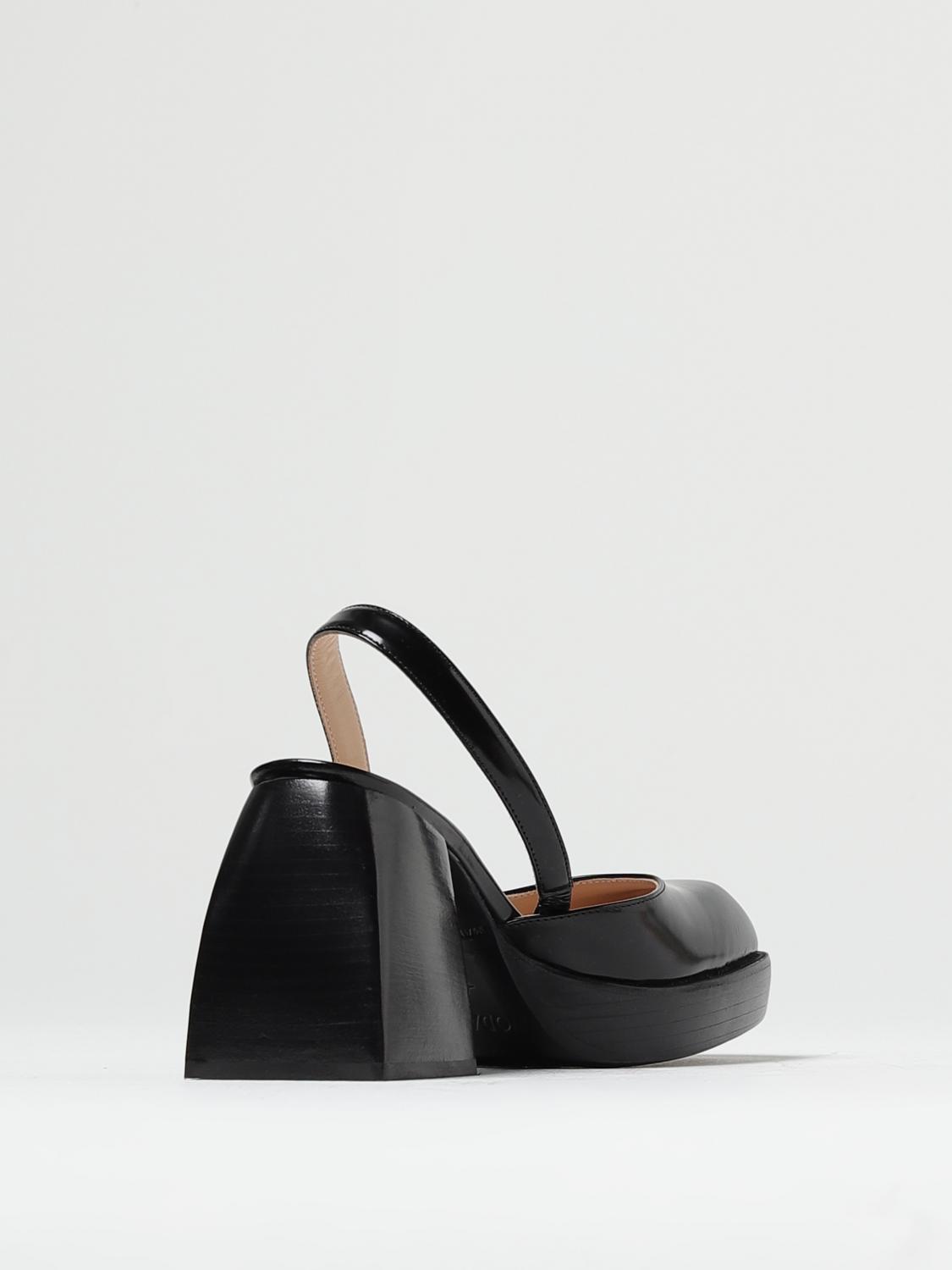 シューズ・サンダルその他 NODALETO Woman High heel shoes Black NO12871 BLACK GLASSED Nodaleto - Nodaleto | Women's Black Leather Heels with Ankle