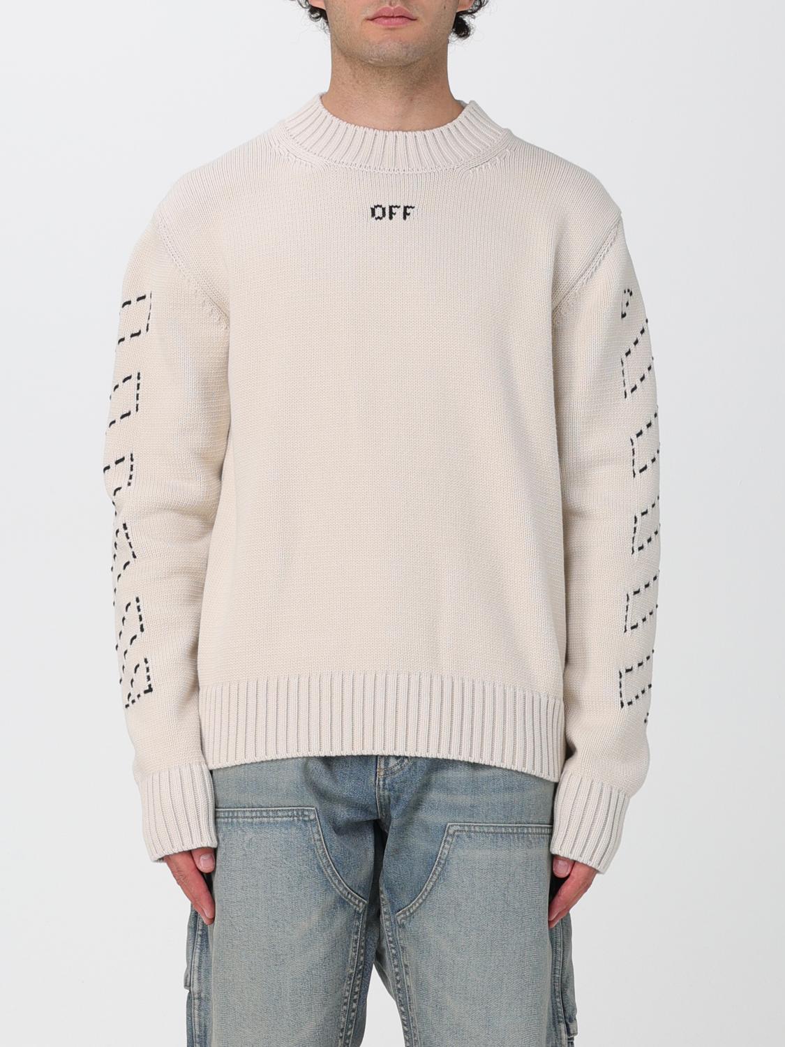Off-White Sweater men - Beige | OMHE172F23KNI001 | GIGLIO.COM