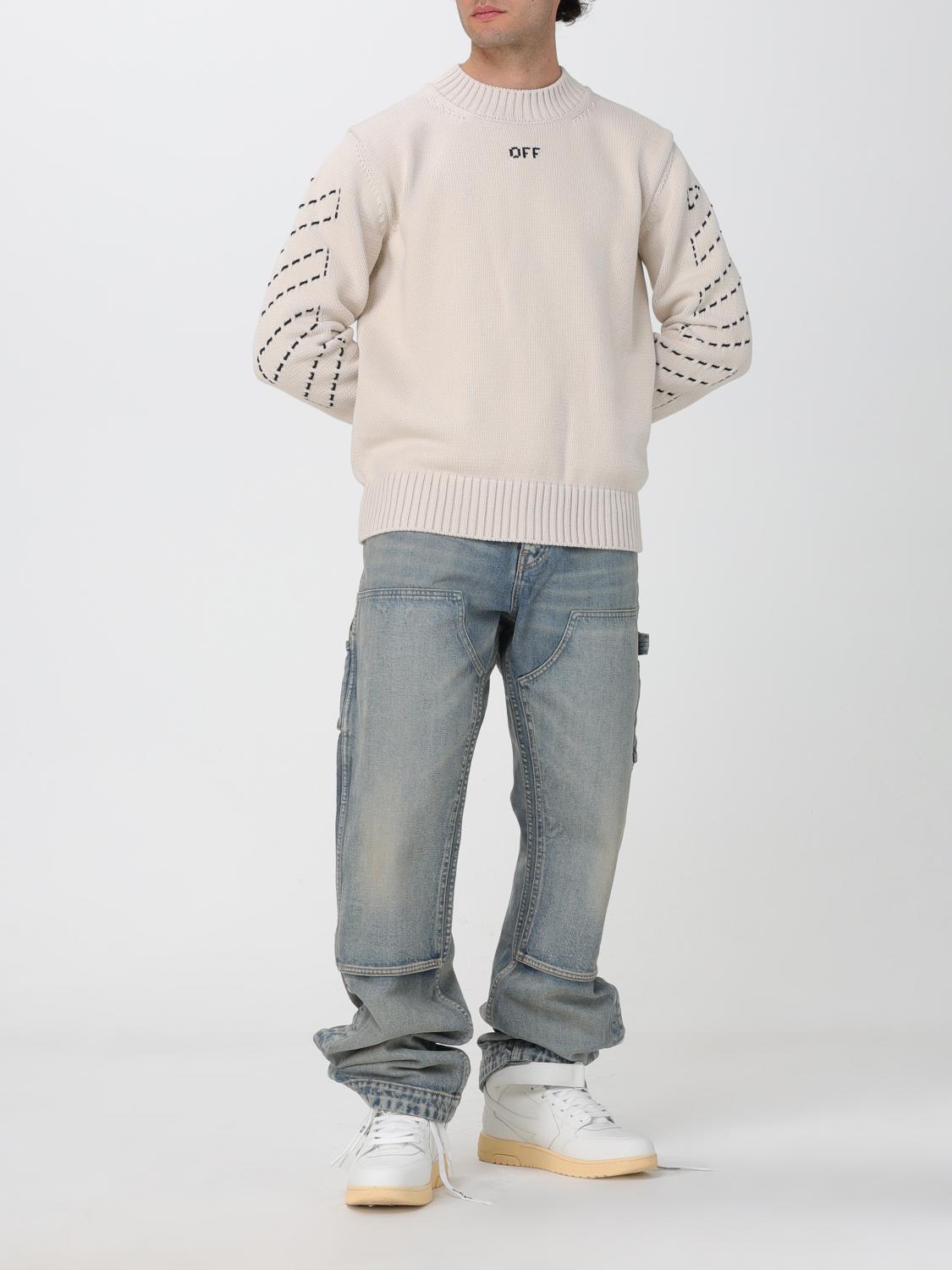 Off-White Sweater men - Beige | OMHE172F23KNI001 | GIGLIO.COM