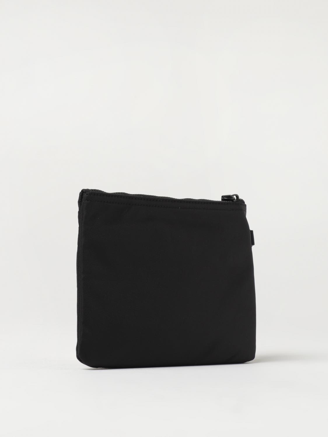 VERSACE JEANS COUTURE PORTADOCUMENTI: Clutch Versace Jeans Couture in nylon con patch logo, Nero - Img 2