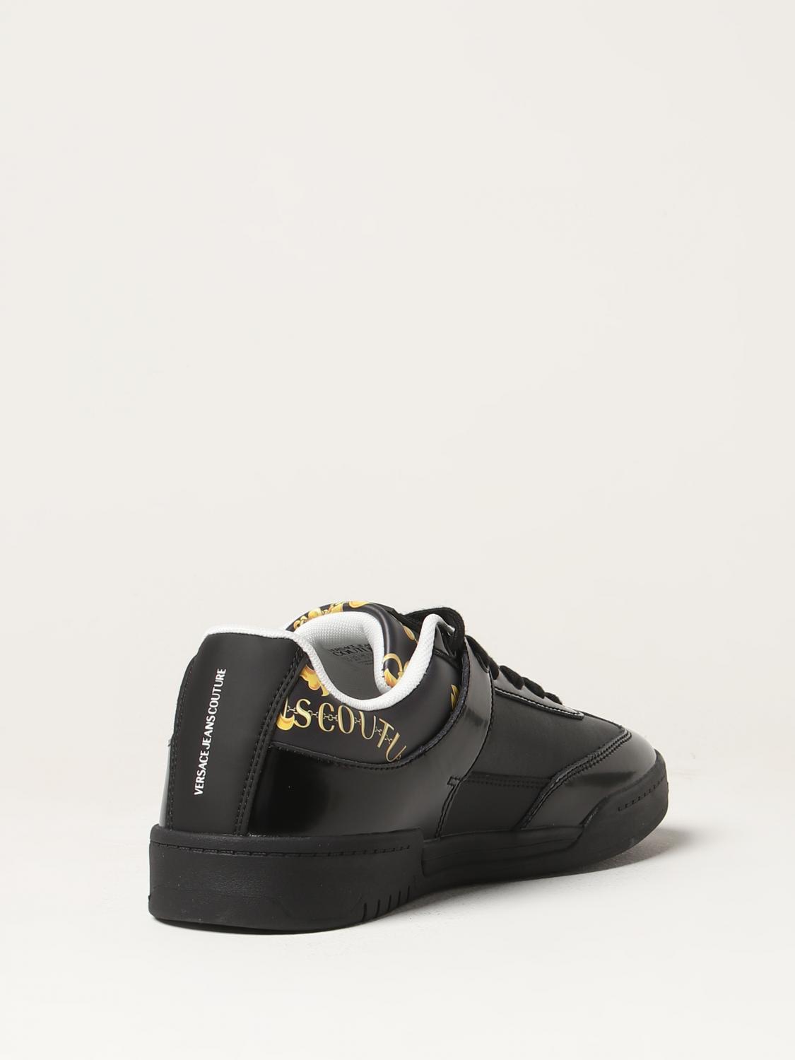 VERSACE JEANS COUTURE SNEAKERS: Versace Jeans Couture Brooklyn sneakers in leather with laces, Black - Img 3