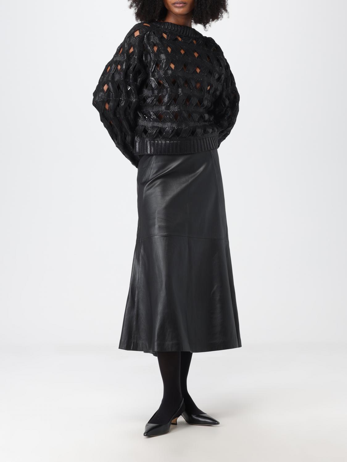 スカート A FERRETTI Woman Skirt Black 01225159 0555 ALBERTA FERRETTI Lace-trimmed crepe mini wrap skirt | THE OUTNET