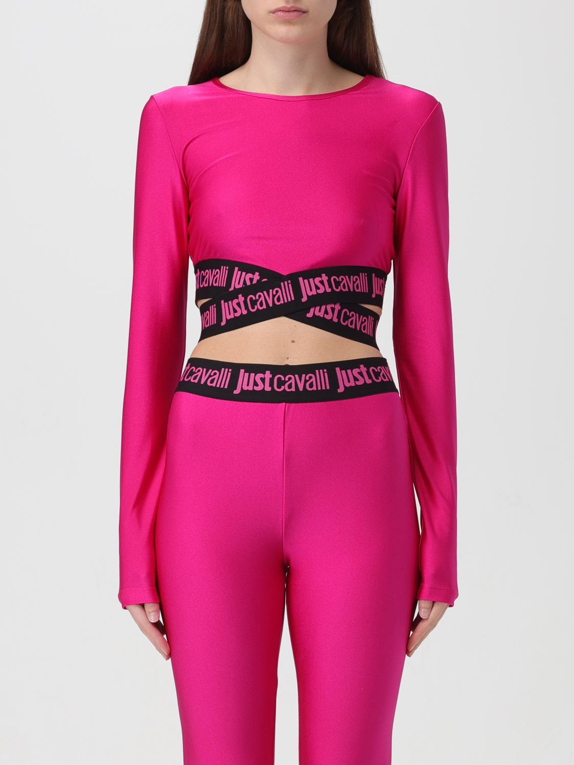 JUST CAVALLI：Tシャツ レディース - ピンク | GIGLIO.COMオンラインの 
