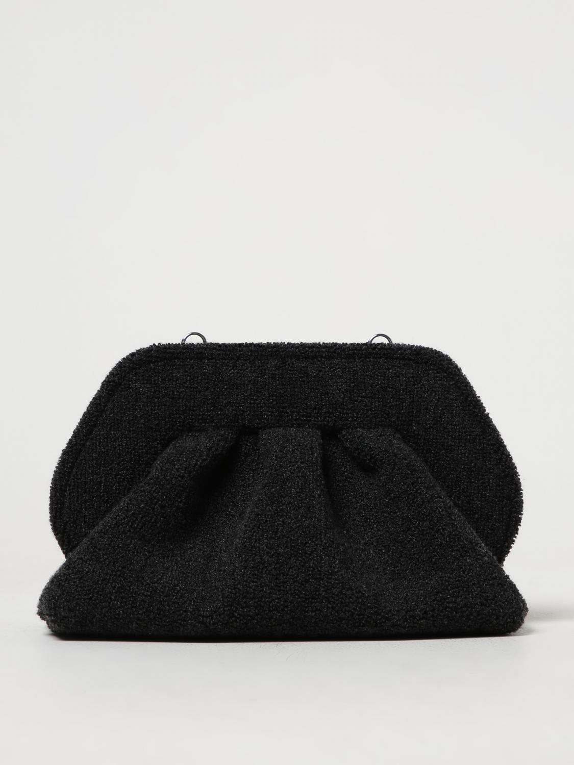 THEMOIRÈ BORSA A MANO: Borsa Tia Themoirè in spugna di cotone, Grigio - Img 1