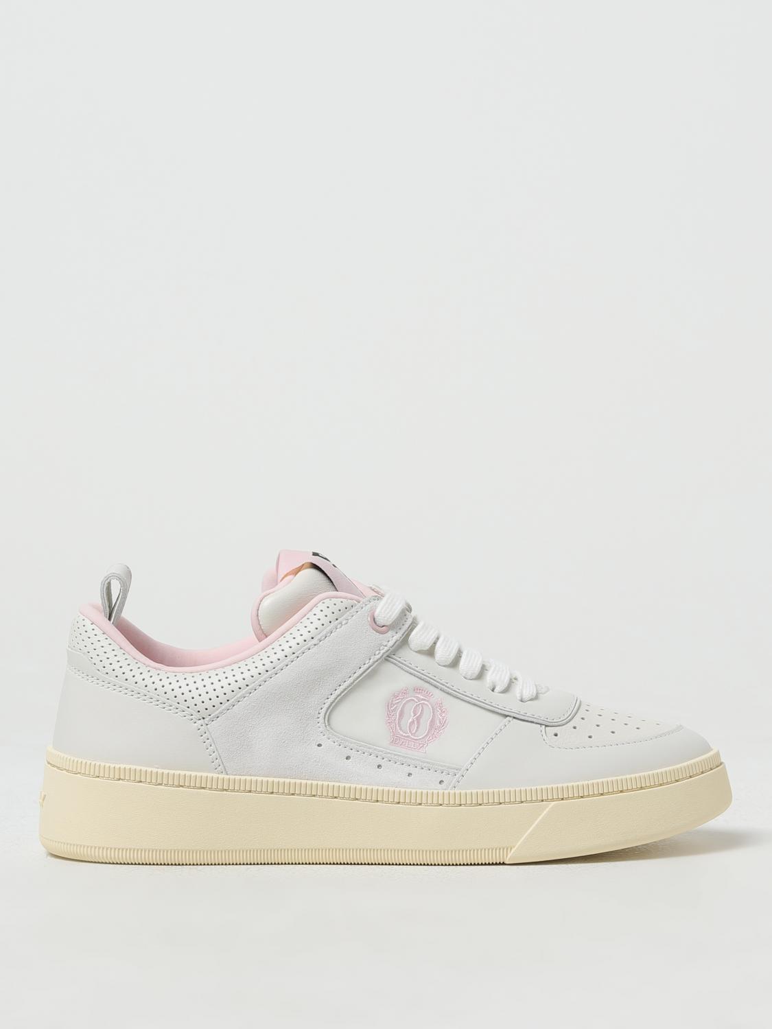 BALLY SNEAKERS: Sneakers Riweira Bally in pelle con logo ricamato, Bianco - Img 1