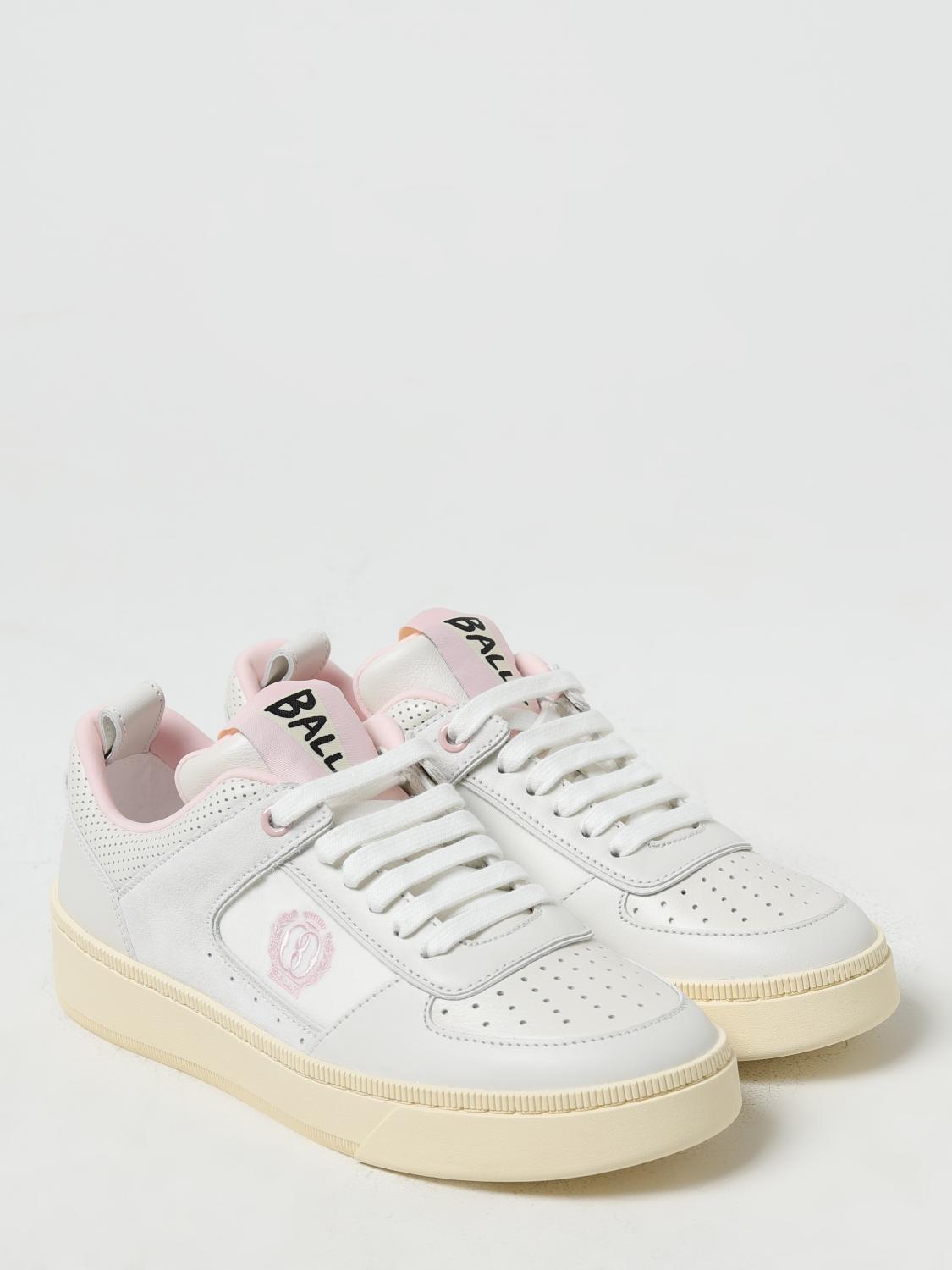 BALLY SNEAKERS: Sneakers Riweira Bally in pelle con logo ricamato, Bianco - Img 2