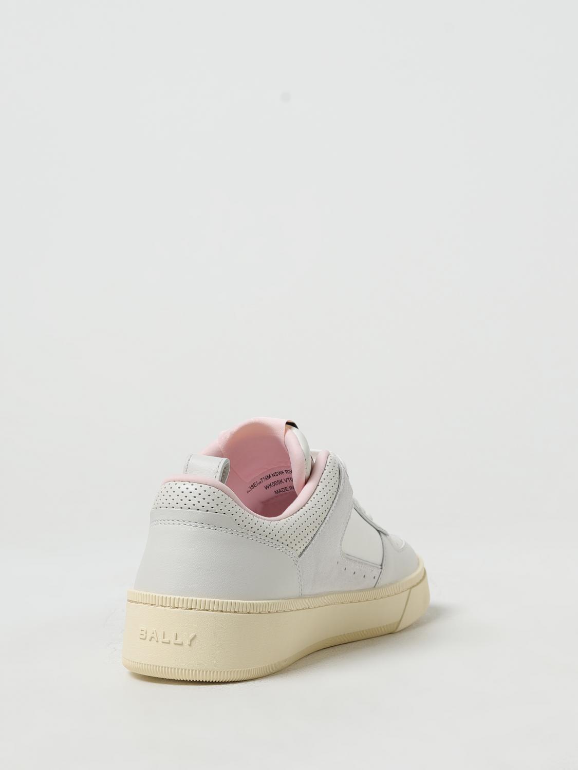 BALLY SNEAKERS: Sneakers Riweira Bally in pelle con logo ricamato, Bianco - Img 3
