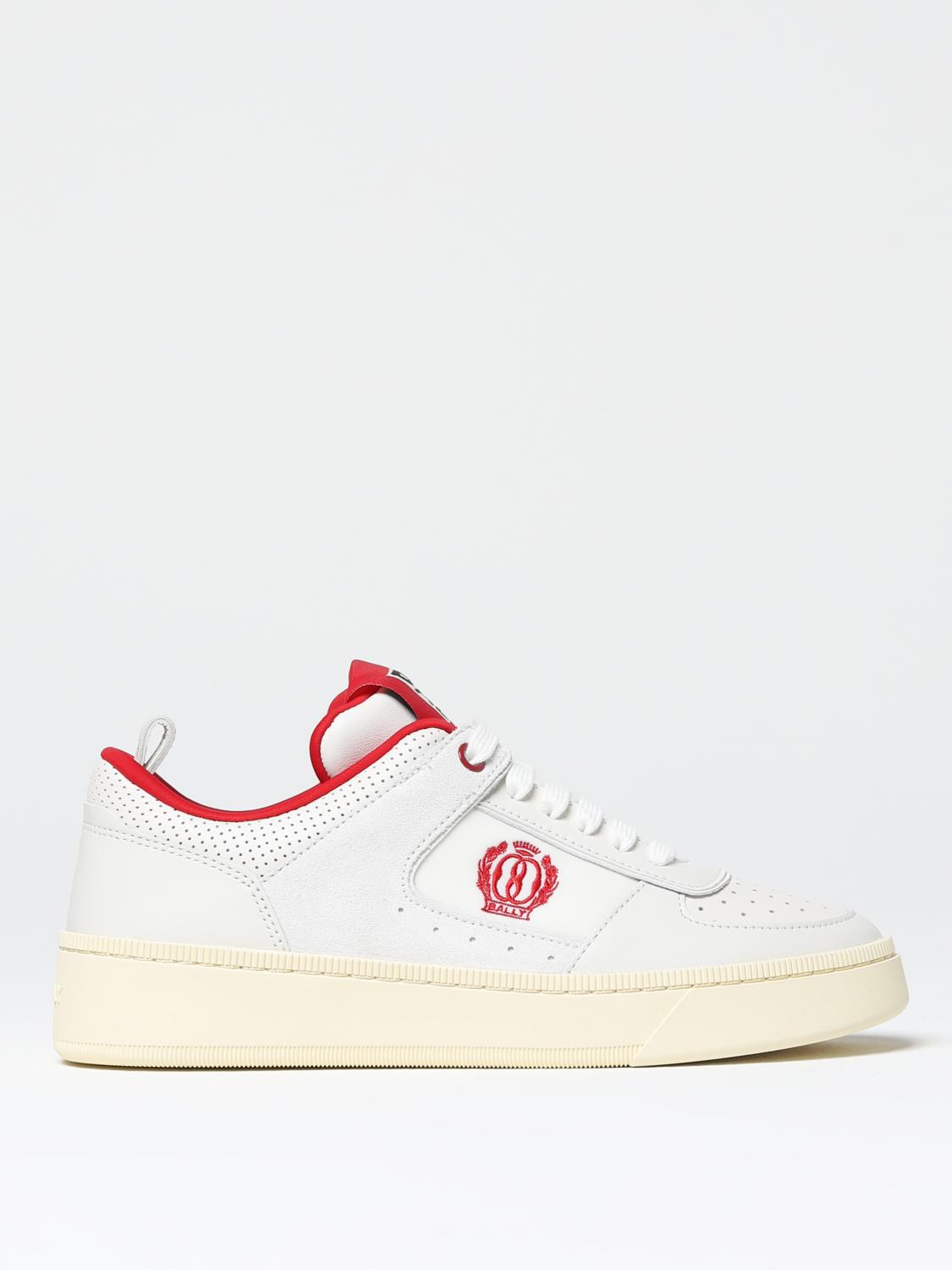 BALLY SNEAKERS: Sneakers Riweira Bally in pelle con logo ricamato, Bianco 1 - Img 1