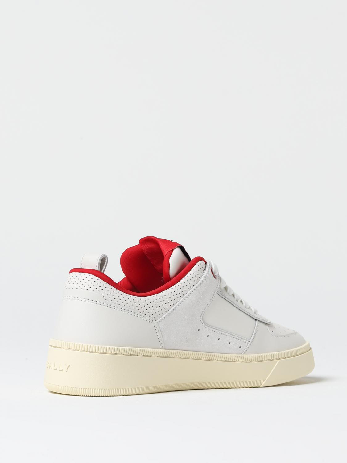 BALLY SNEAKERS: Sneakers Riweira Bally in pelle con logo ricamato, Bianco 1 - Img 3