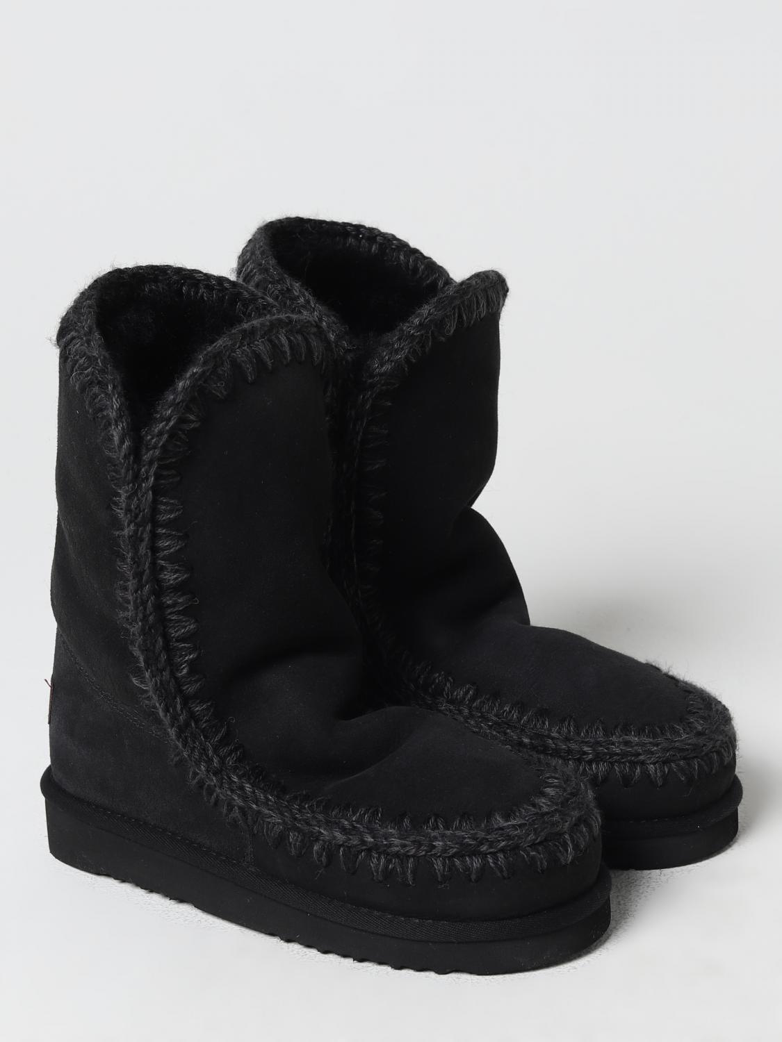MOU BOTTINES PLATES: Bottines plates femme Mou, Noir - Img 2