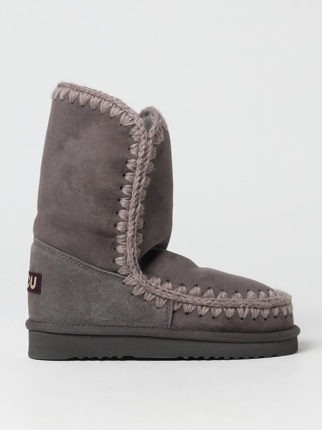 MOU STIVALETTI: Stivaletto Eskimo Mou in camoscio, Grigio - Img 1