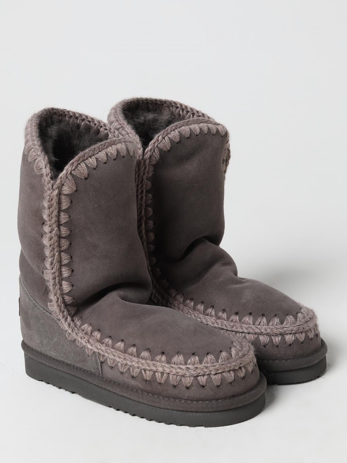 MOU STIVALETTI: Stivaletto Eskimo Mou in camoscio, Grigio - Img 2