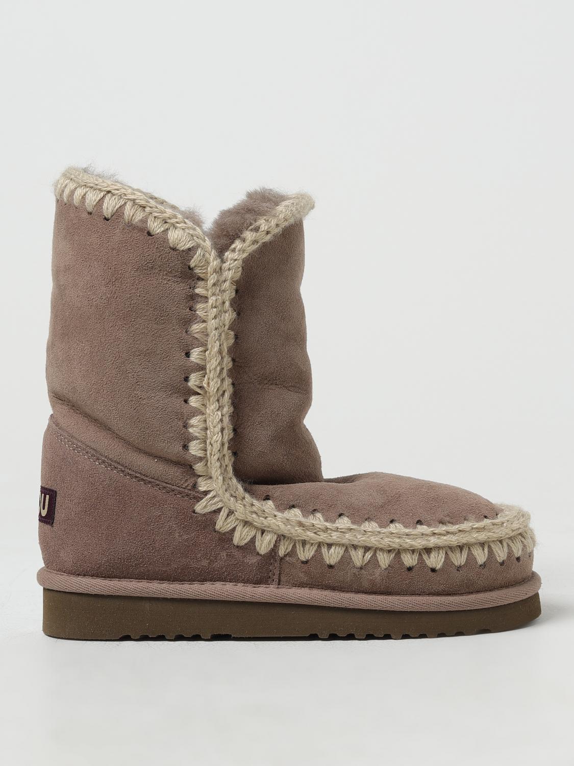 MOU BOTINES PLANOS: Botines planos mujer Mou, Beige - Img 1