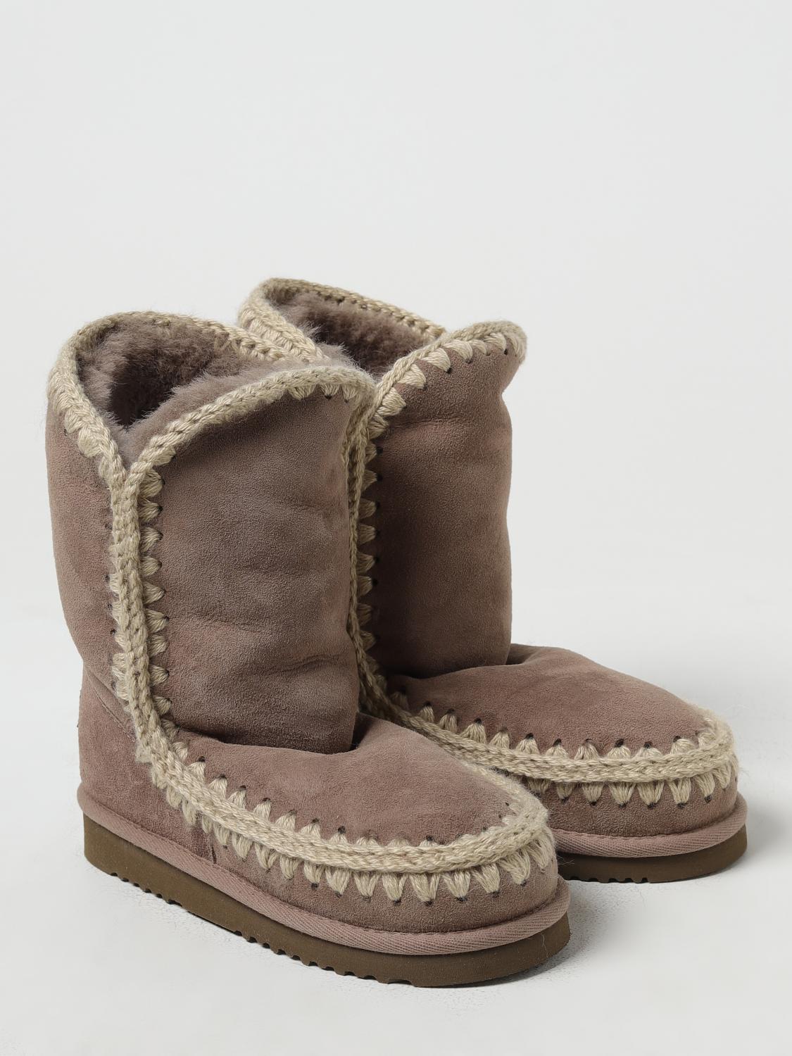 MOU BOTINES PLANOS: Botines planos mujer Mou, Beige - Img 2