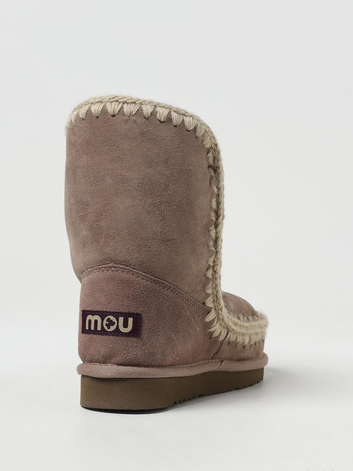 MOU BOTINES PLANOS: Botines planos mujer Mou, Beige - Img 3