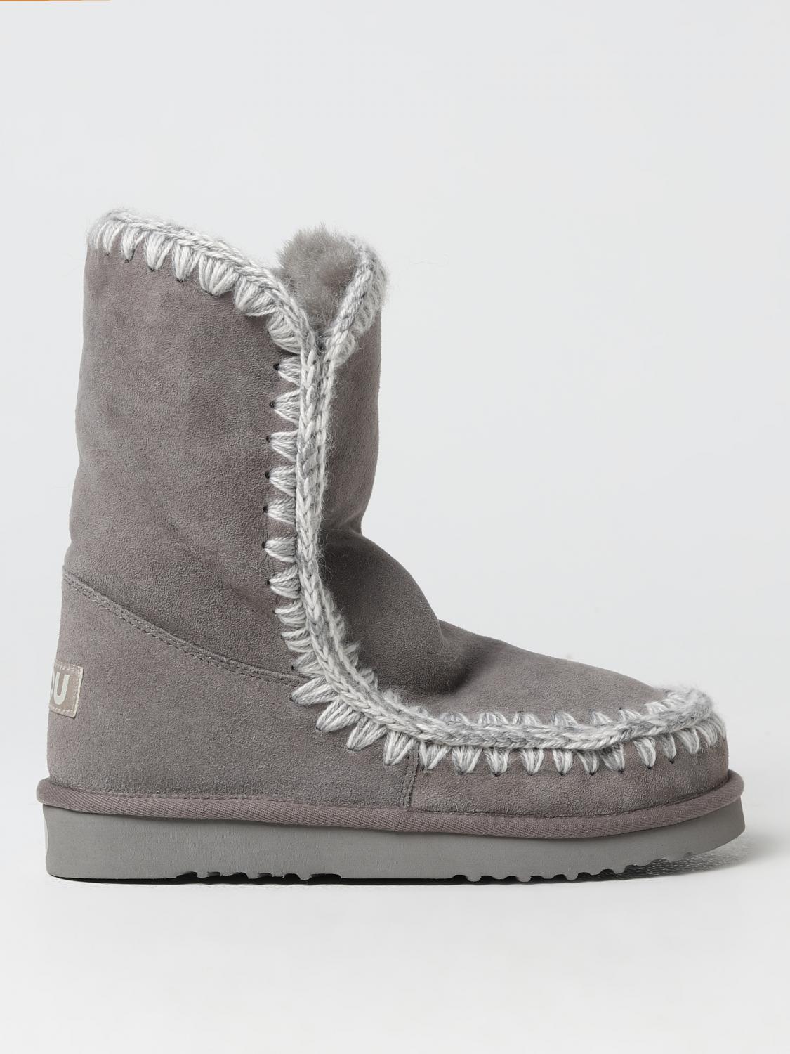 MOU BOTINES PLANOS: Botines planos mujer Mou, Gris 1 - Img 1