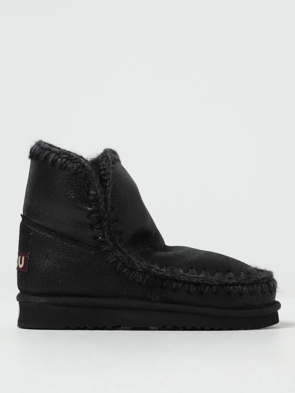 MOU BOTINES PLANOS: Botines planos mujer Mou, Negro - Img 1