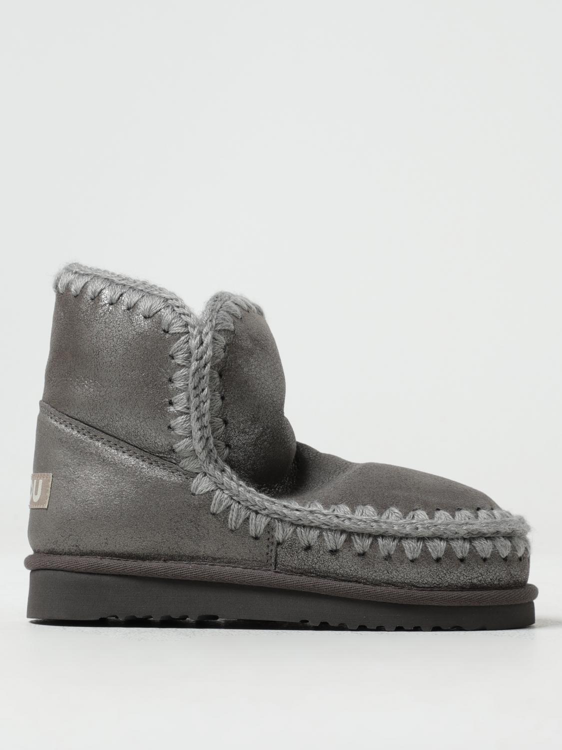MOU STIVALETTI: Stivaletto Eskimo Mou in pelle laminata, Grigio - Img 1