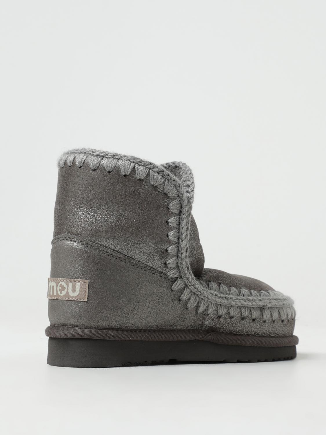 MOU STIVALETTI: Stivaletto Eskimo Mou in pelle laminata, Grigio - Img 3