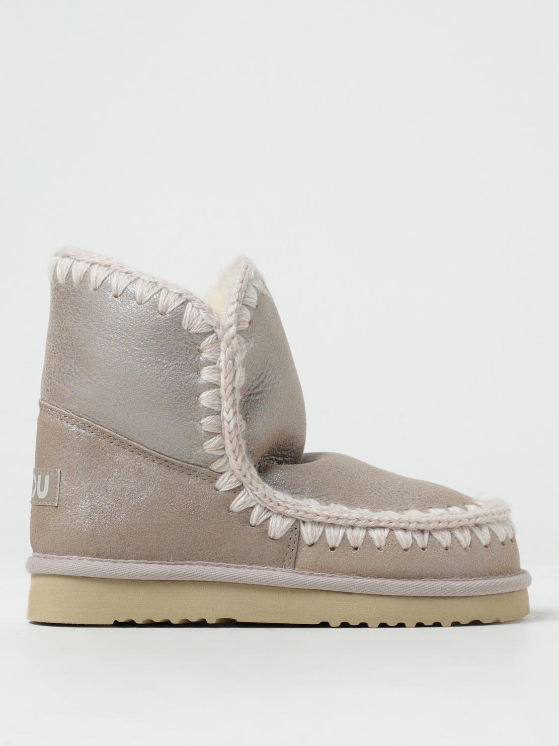 MOU BOTINES PLANOS: Botines planos mujer Mou, Beige - Img 1