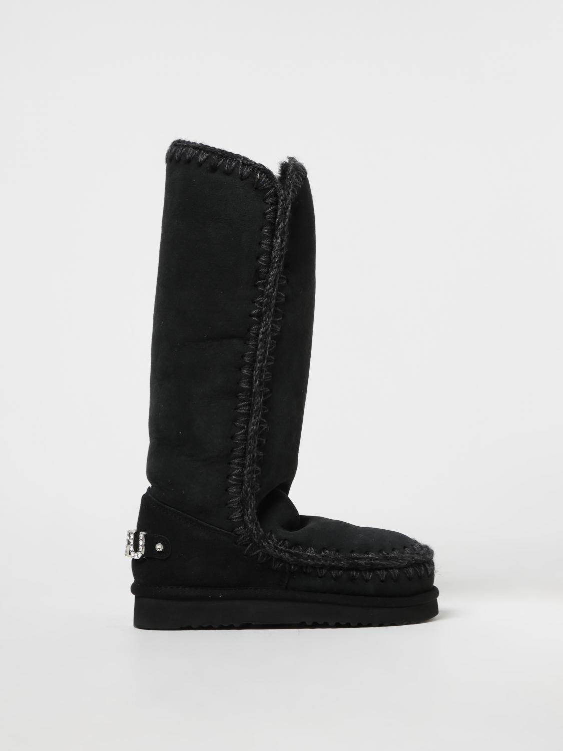 MOU BOTTES: Bottines plates femme Mou, Noir - Img 1