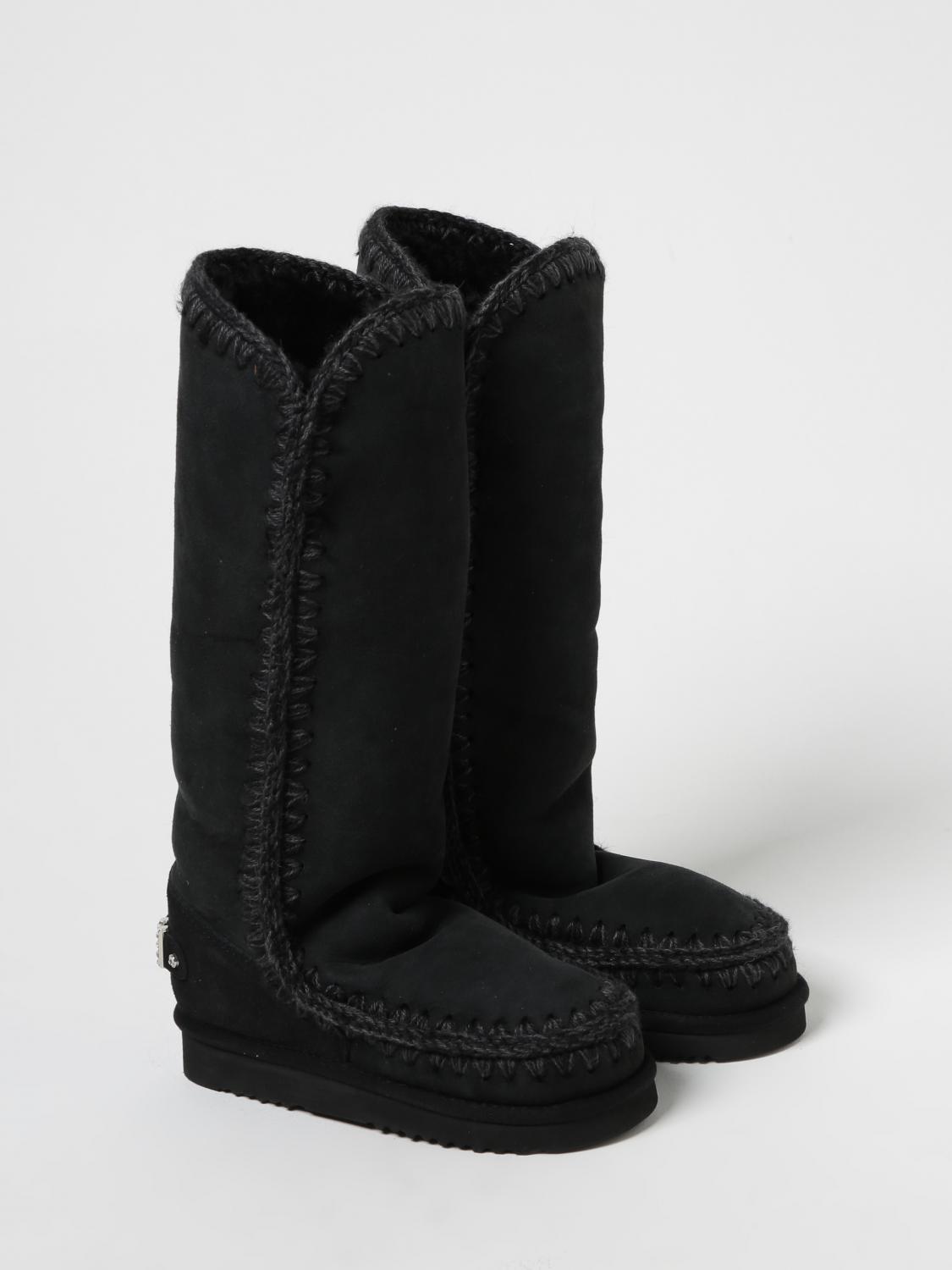 MOU BOTTES: Bottines plates femme Mou, Noir - Img 2
