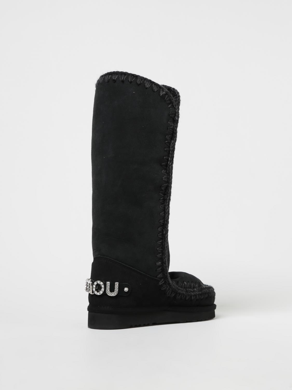 MOU BOTTES: Bottines plates femme Mou, Noir - Img 3