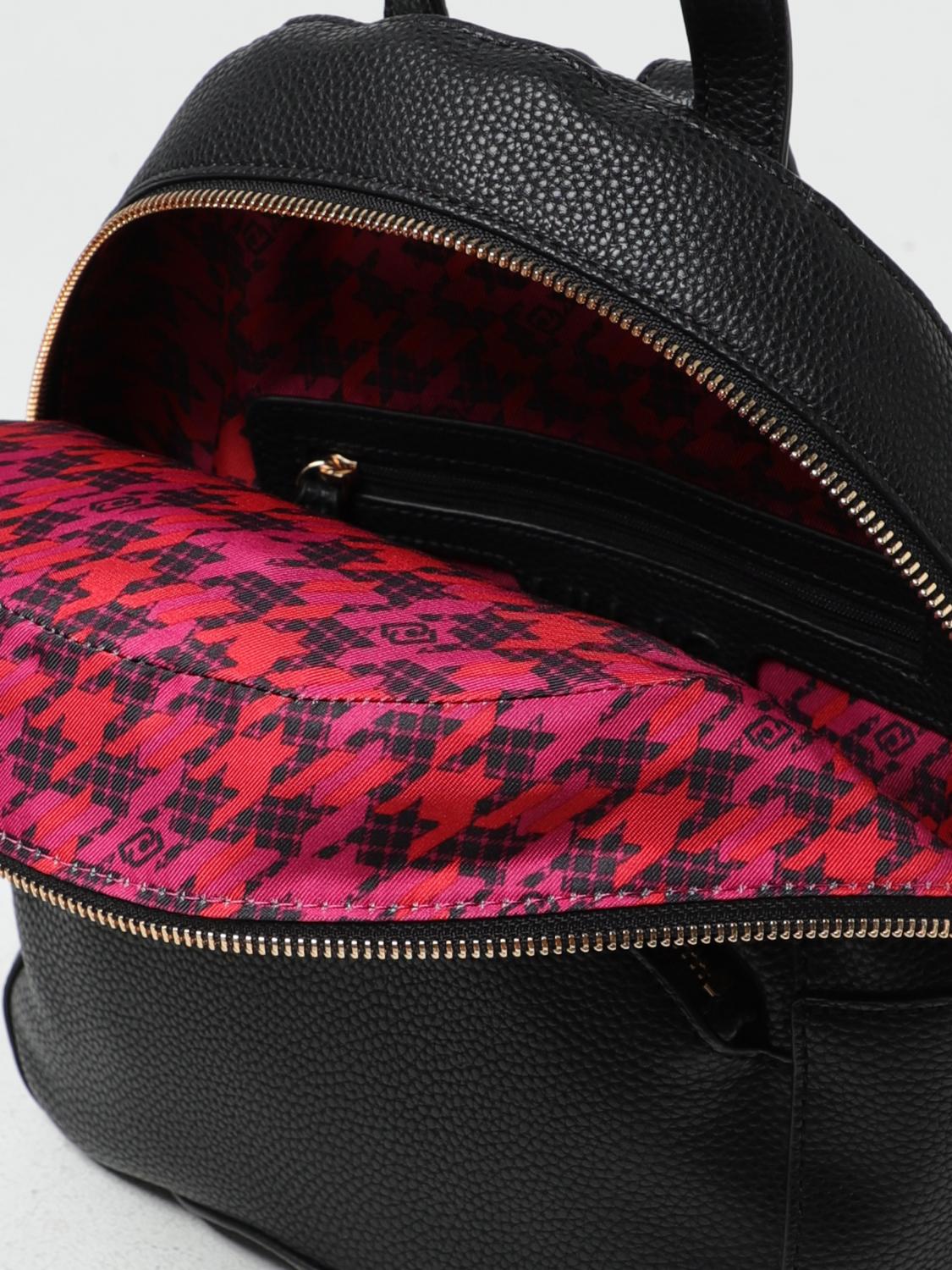 LIU JO ZAINO: Zaino Liu Jo in pelle sintetica a grana con logo in metallo, Nero - Img 4