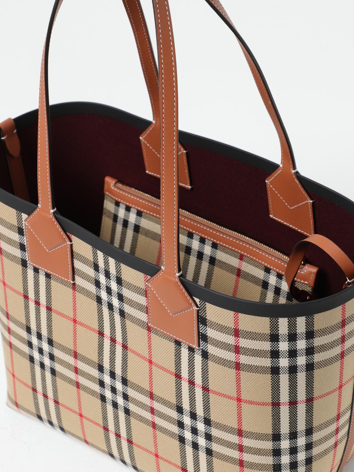 Burberry Heritage bag in jacquard canvas and leather - Brown