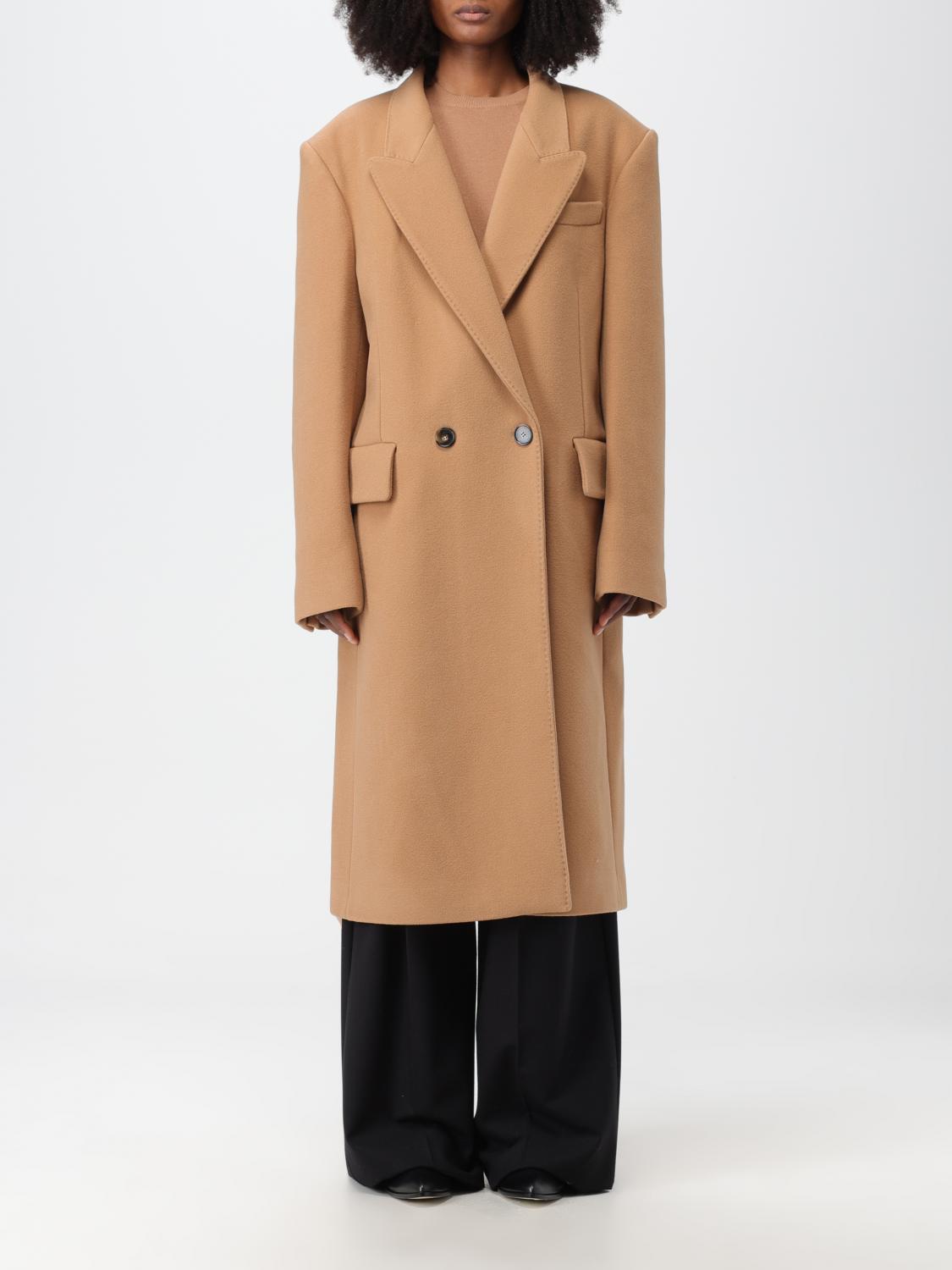 Stella McCartney Outlet wool coat Camel Stella McCartney coat 6600083CU700 online at GIGLIO.COM