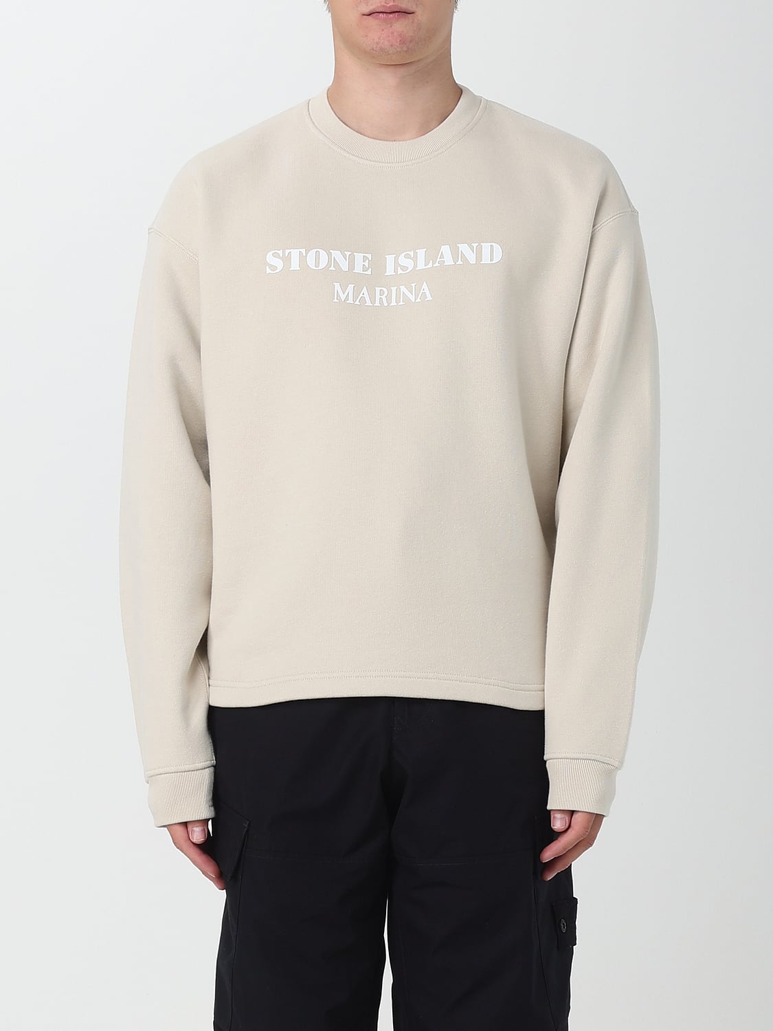 STONE ISLAND スウェットシャツ: スウェットシャツ メンズ Stone Island, イエロークリーム - Img 1
