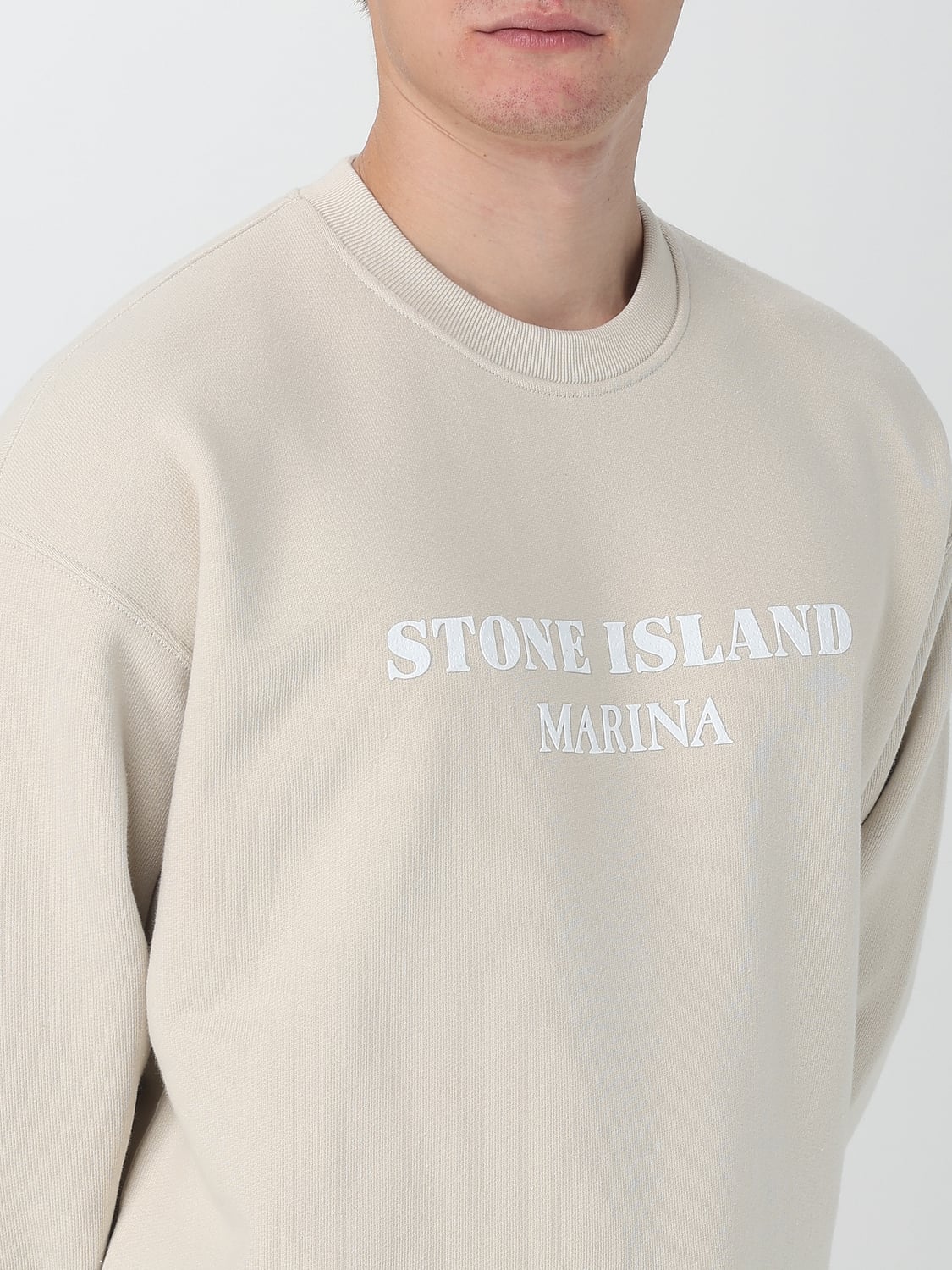 STONE ISLAND スウェットシャツ: スウェットシャツ メンズ Stone Island, イエロークリーム - Img 5