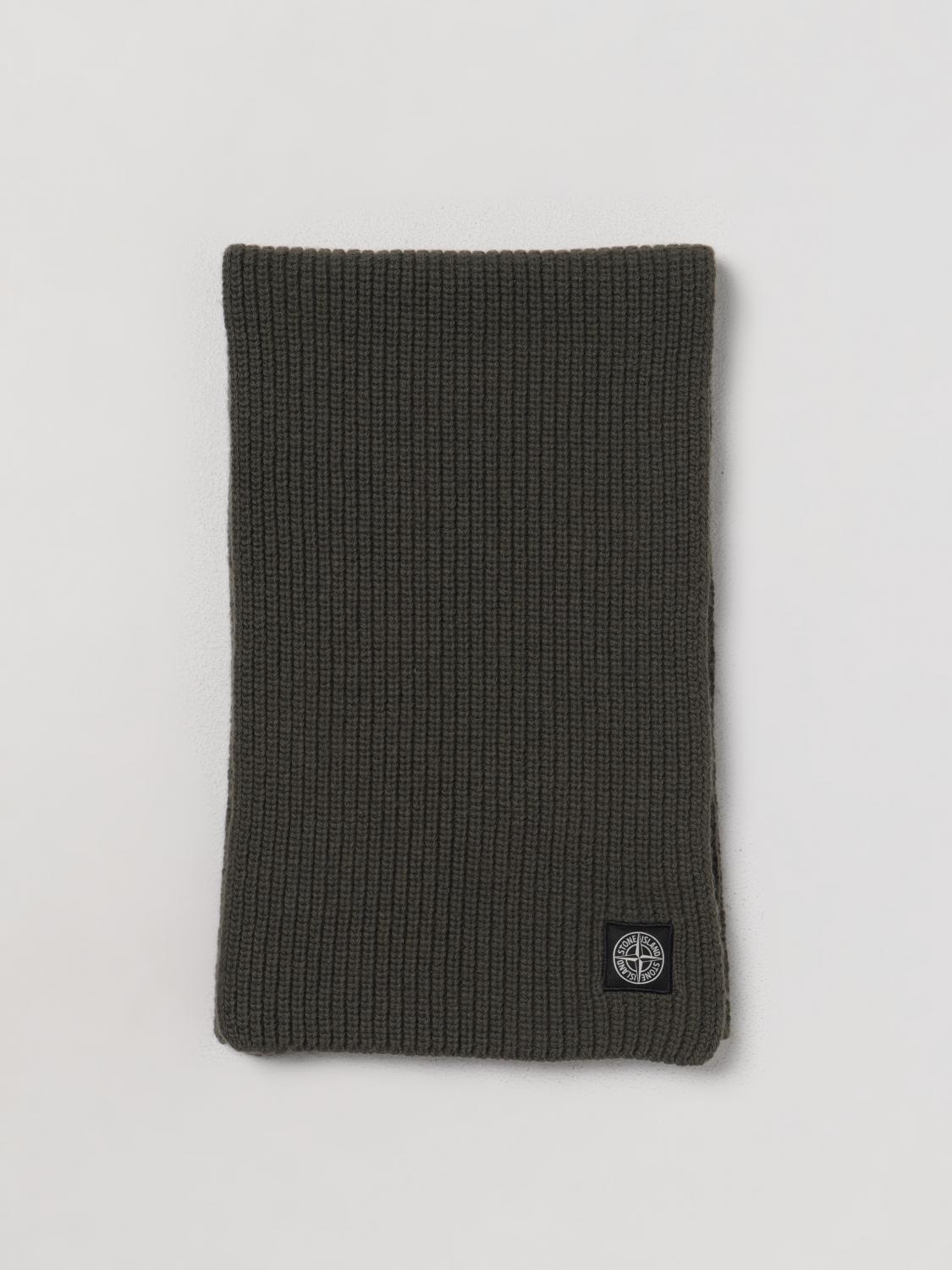 STONE ISLAND: Scarf men Green Stone Island scarf N15B5 online
