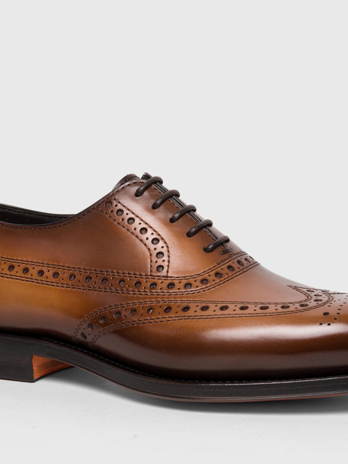 SANTONI：シューズ メンズ - ブラウン | GIGLIO.COMオンラインの