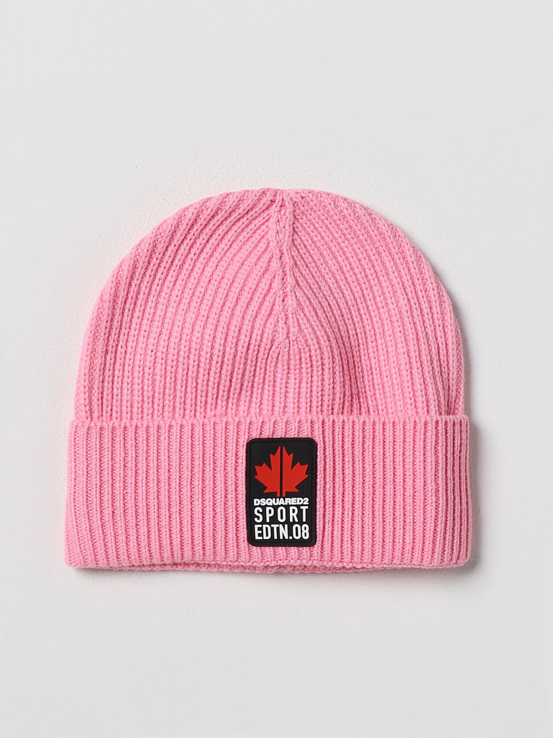 DSQUARED2: Hat kids Junior Pink Dsquared2 hat DQ1876D00WC