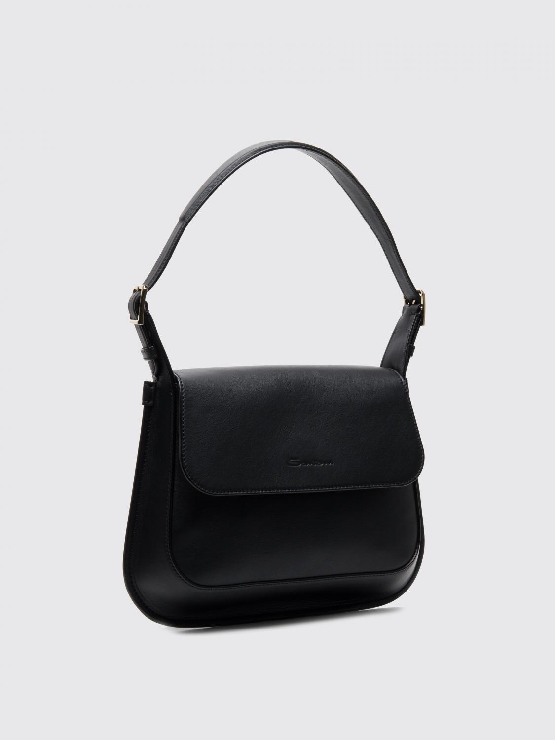 SANTONI BORSA A SPALLA: Borsa a spalla donna Santoni, Nero - Img 2