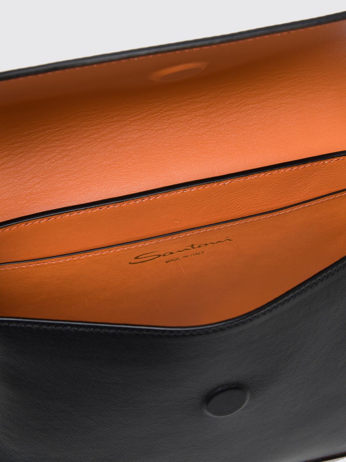 SANTONI BORSA A SPALLA: Borsa a spalla donna Santoni, Nero - Img 3