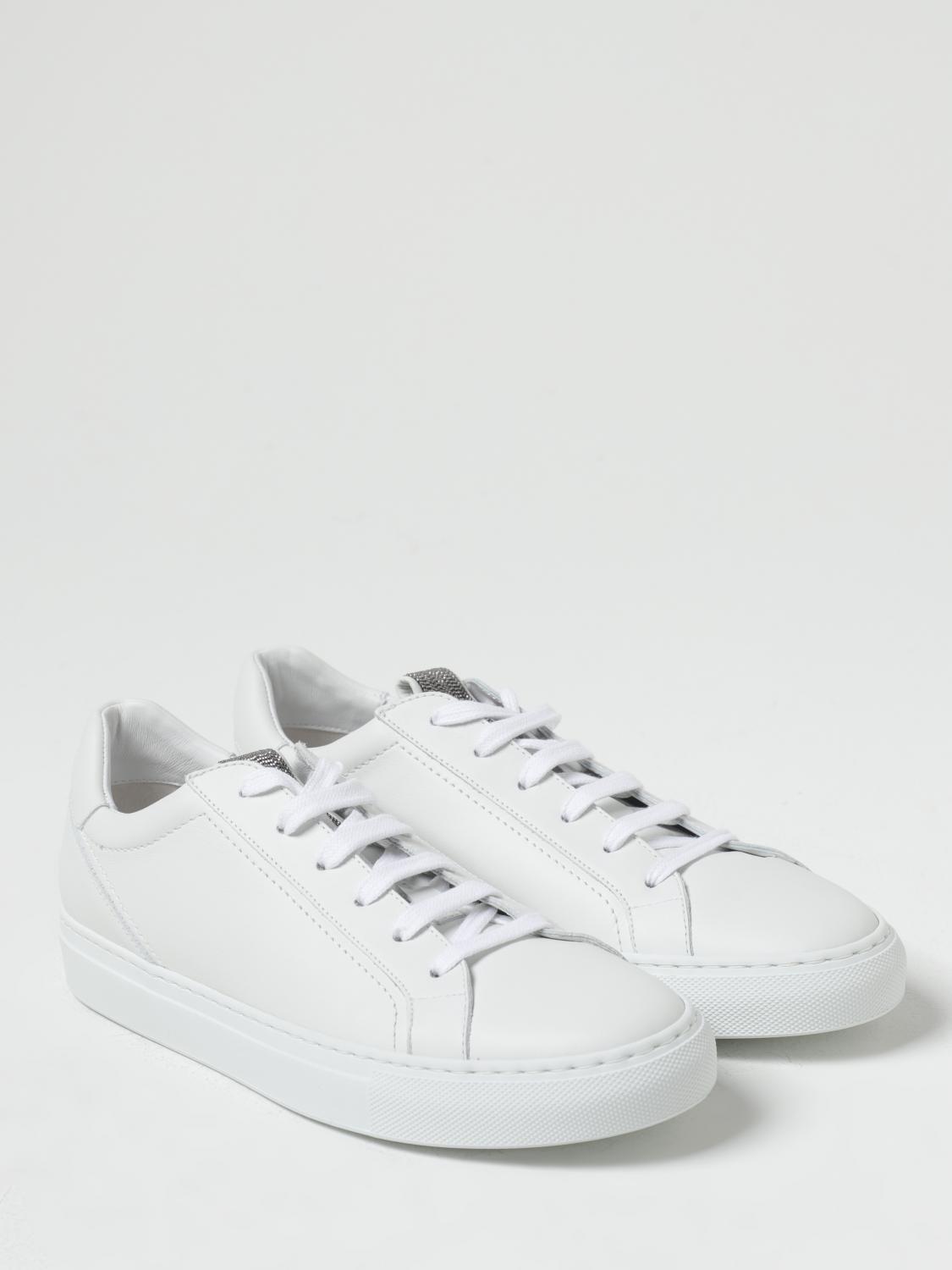 BRUNELLO CUCINELLI SNEAKERS: Brunello Cucinelli leather sneakers, White - Img 2