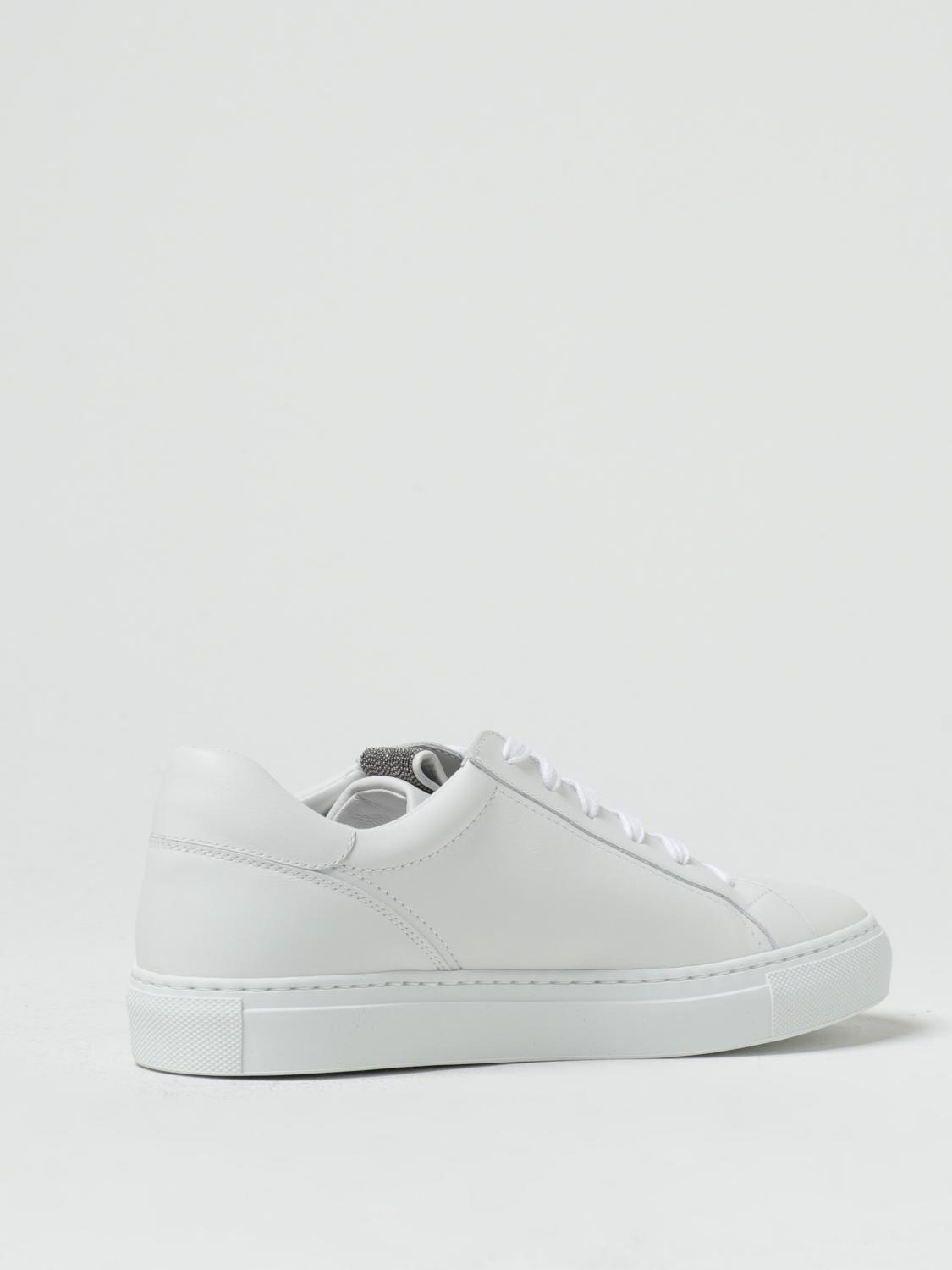 BRUNELLO CUCINELLI SNEAKERS: Brunello Cucinelli leather sneakers, White - Img 3