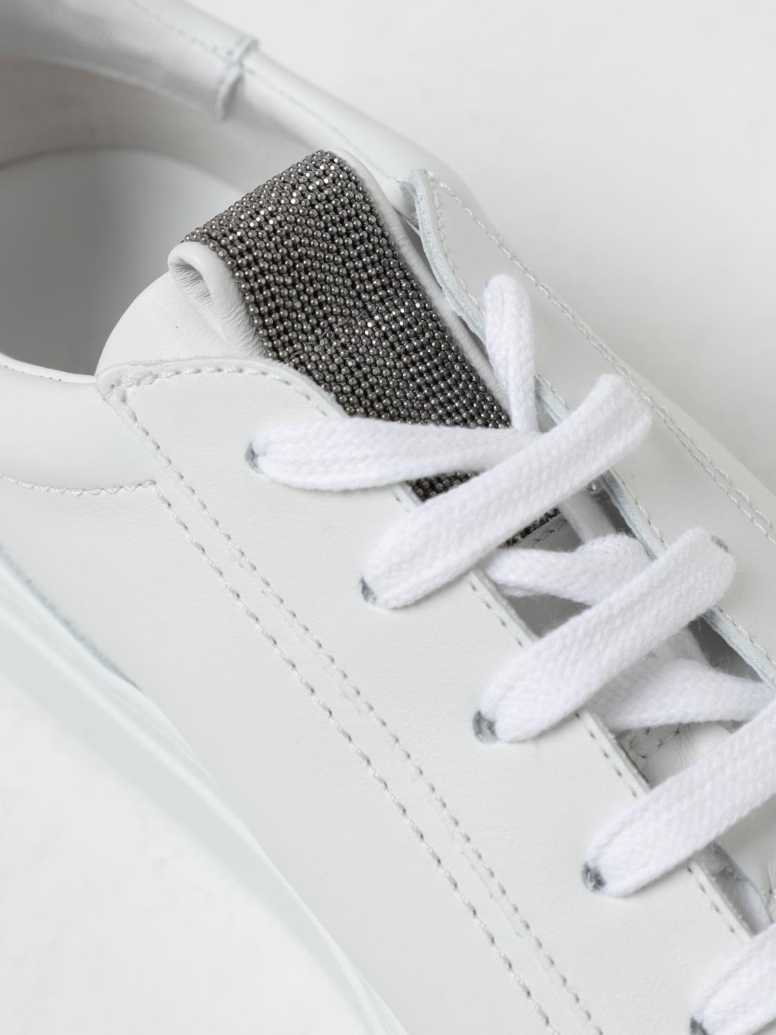 BRUNELLO CUCINELLI SNEAKERS: Brunello Cucinelli leather sneakers, White - Img 4