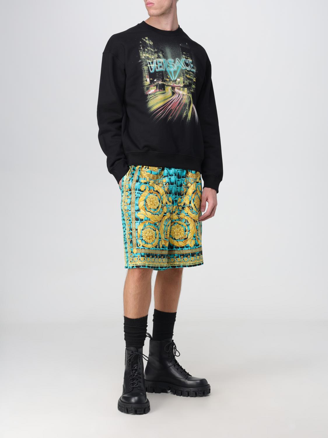 VERSACE SWEATSHIRT: Versace cotton sweatshirt, Black - Img 2
