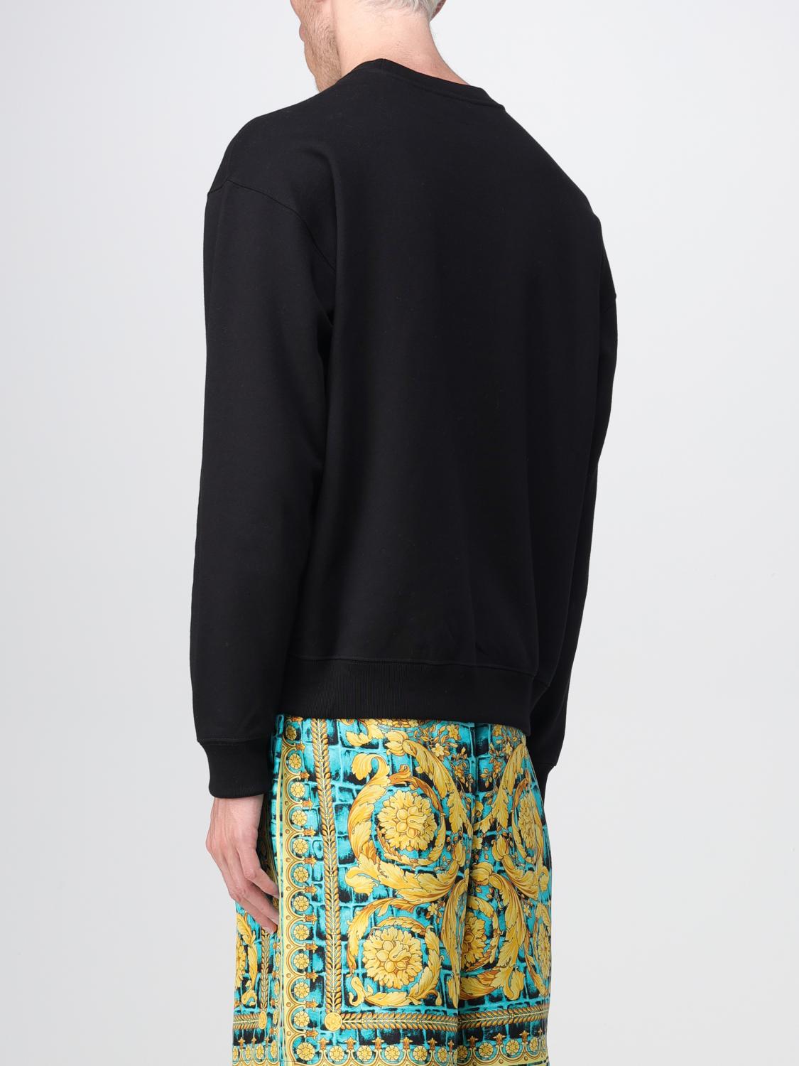 VERSACE SWEATSHIRT: Versace cotton sweatshirt, Black - Img 3