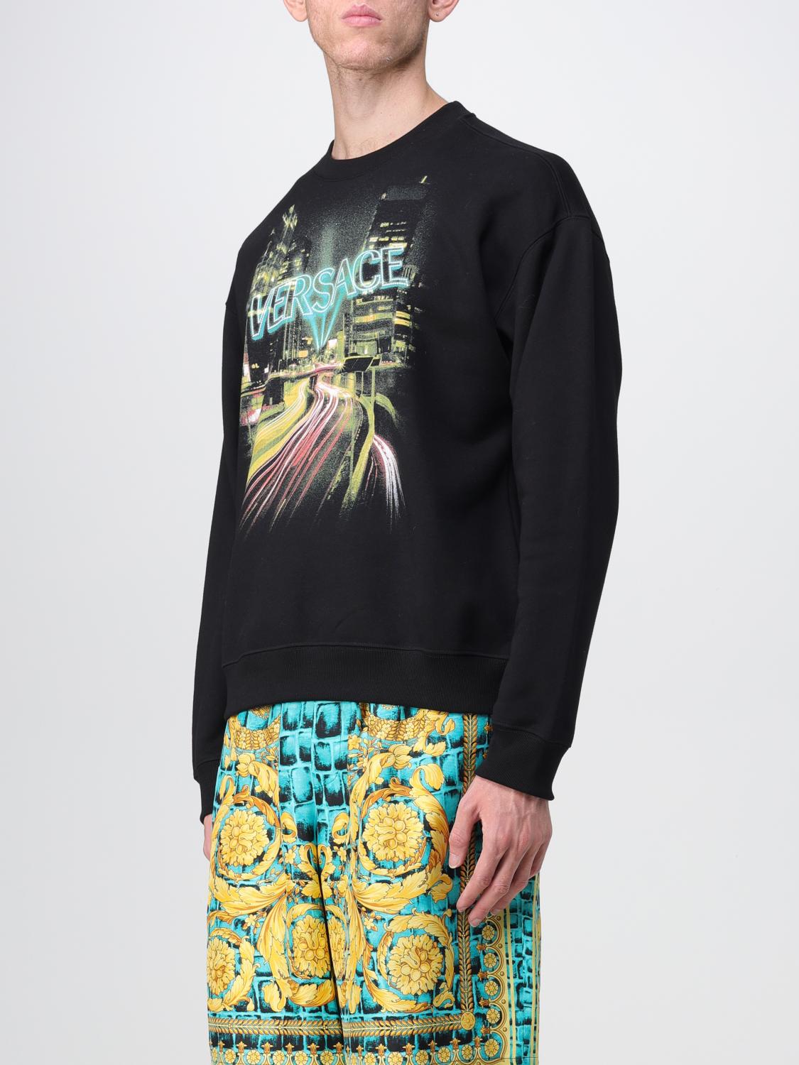 VERSACE SWEATSHIRT: Versace cotton sweatshirt, Black - Img 4