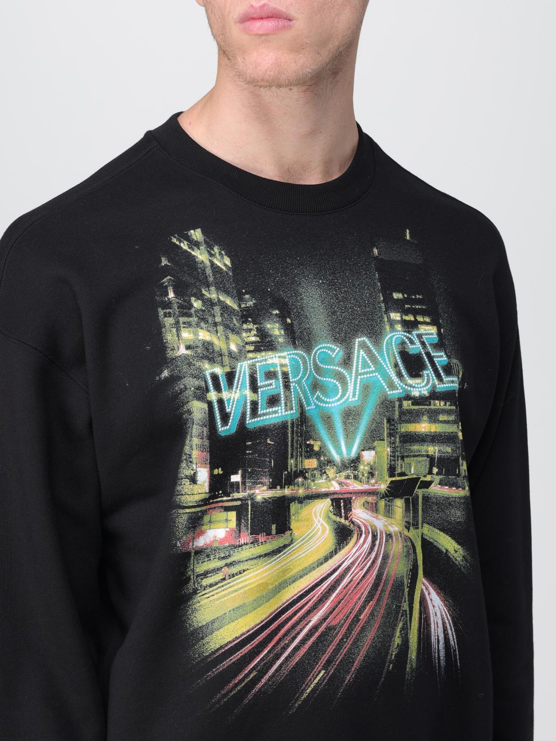 VERSACE SWEATSHIRT: Versace cotton sweatshirt, Black - Img 5