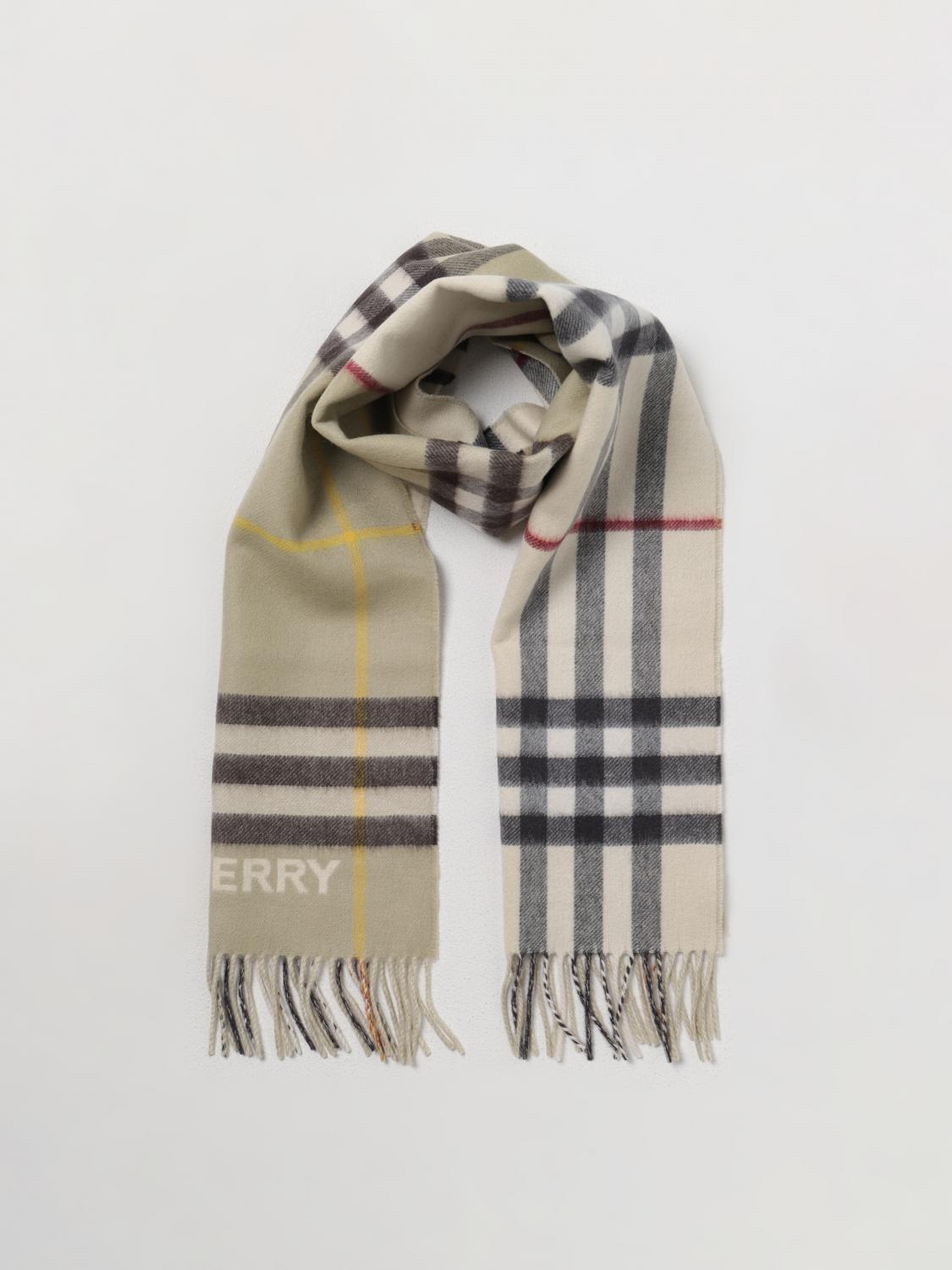 BURBERRY SCARF: Burberry cashmere scarf with Burberry Check pattern, Grey - Img 2