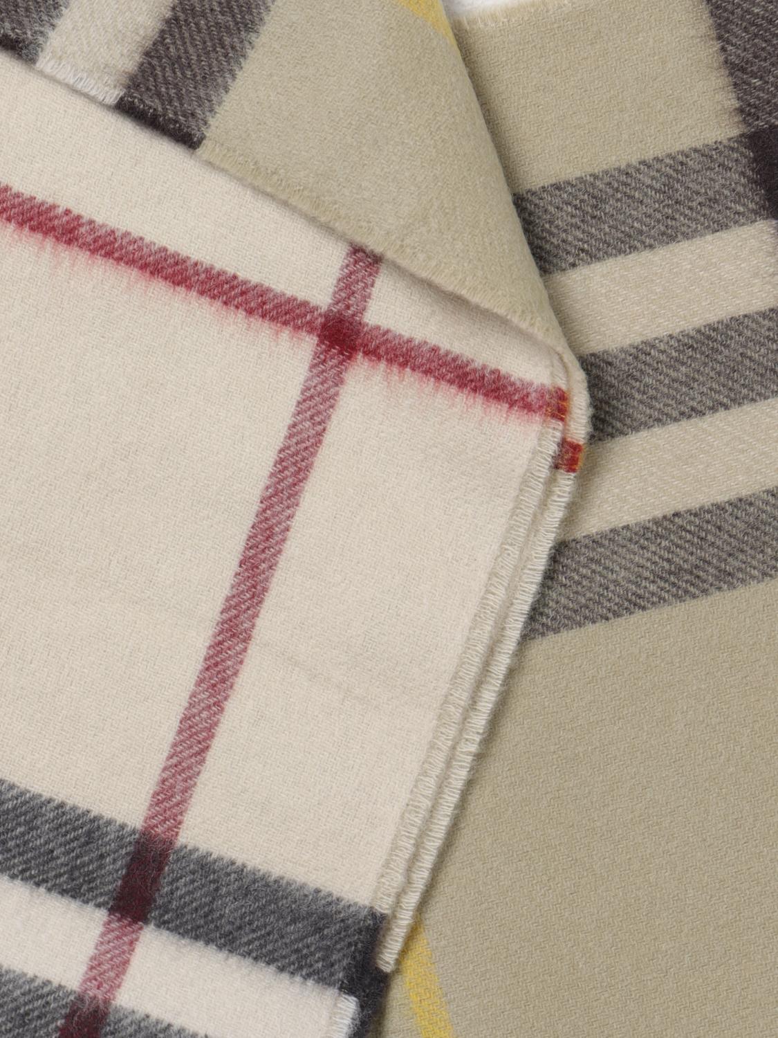 BURBERRY SCARF: Burberry cashmere scarf with Burberry Check pattern, Grey - Img 3