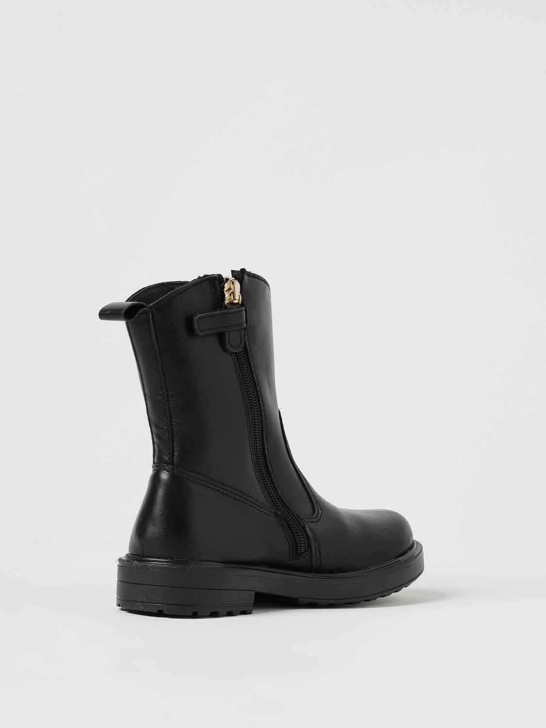 TWINSET SHOES: Twinset leather ankle boots with Oval T applied, Black - Img 3