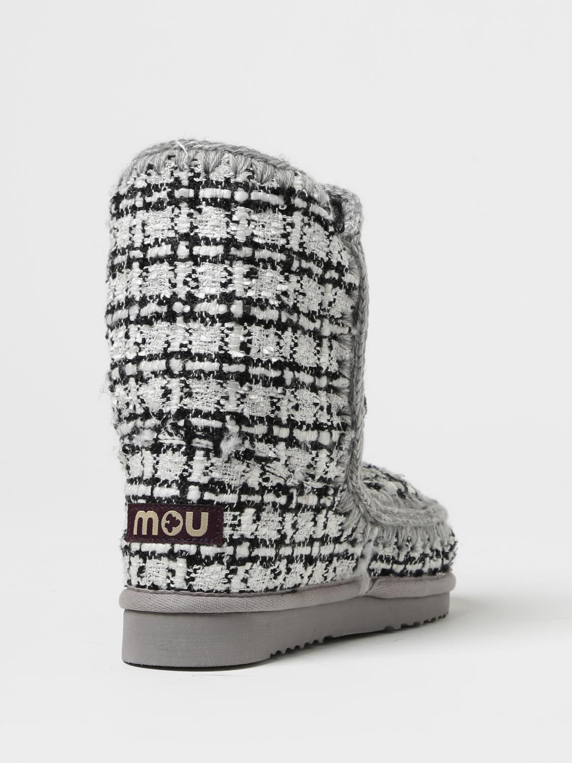 MOU STIVALETTI: Stivaletto Eskimo Mou in tweed, Bianco - Img 3